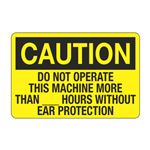 Do Not Operate This Machine Without Ear Protection Decal